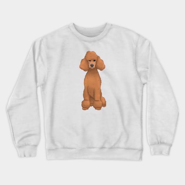 Red Standard Poodle Dog Crewneck Sweatshirt by millersye